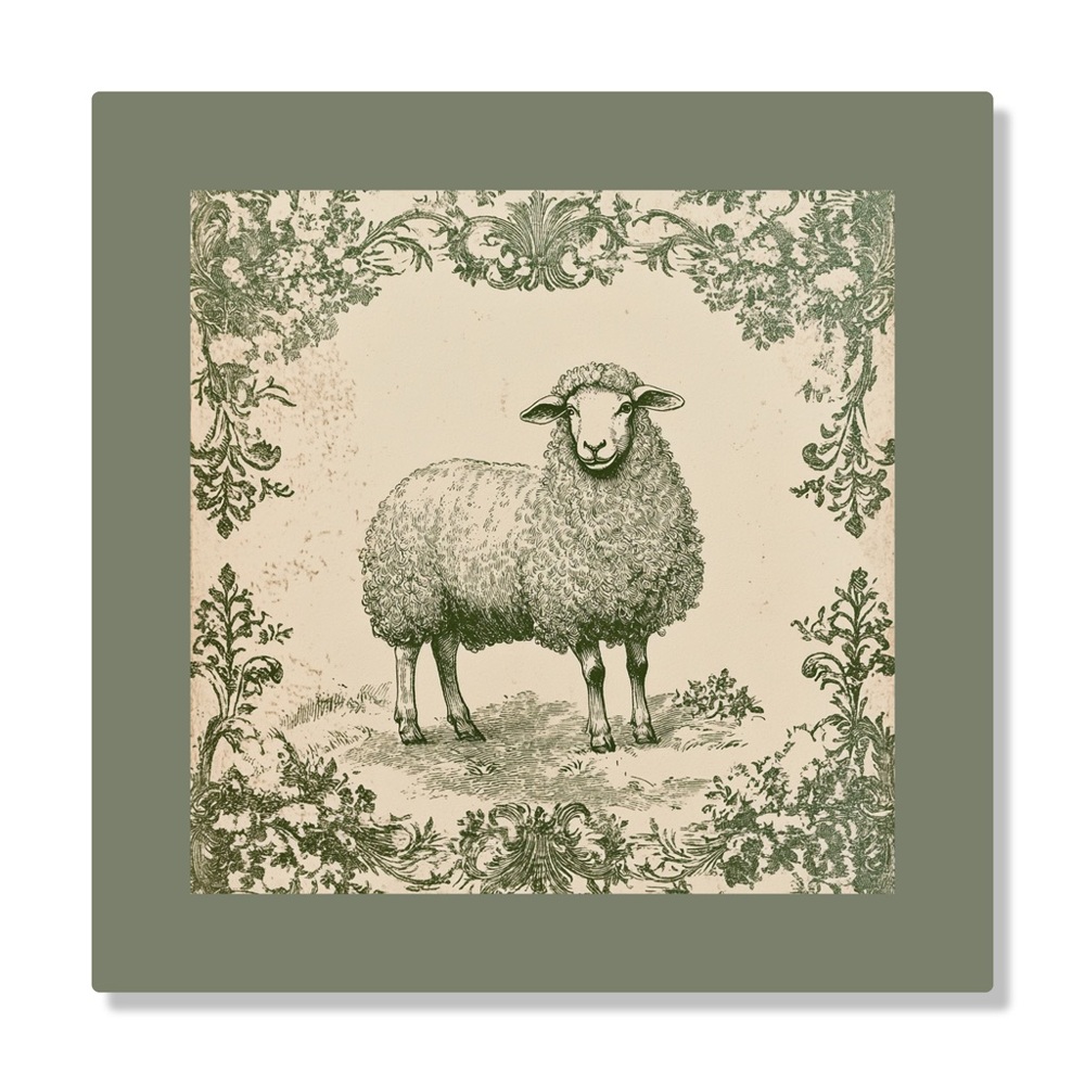 Vintage Sheep on Canvas